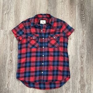 Forever 21 Red and Blue Checkered Shirt